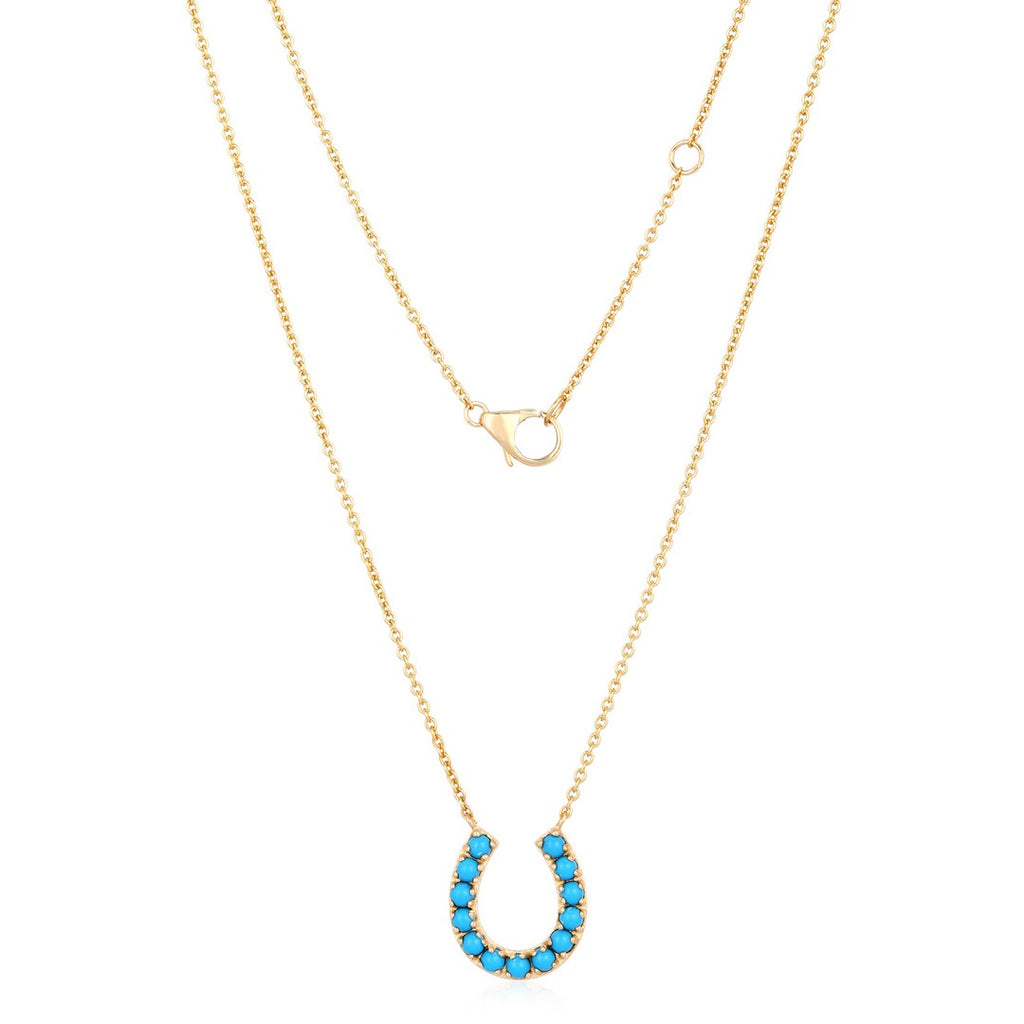 ELINOR TURQUOISE  HORSESHOE NECKLACE