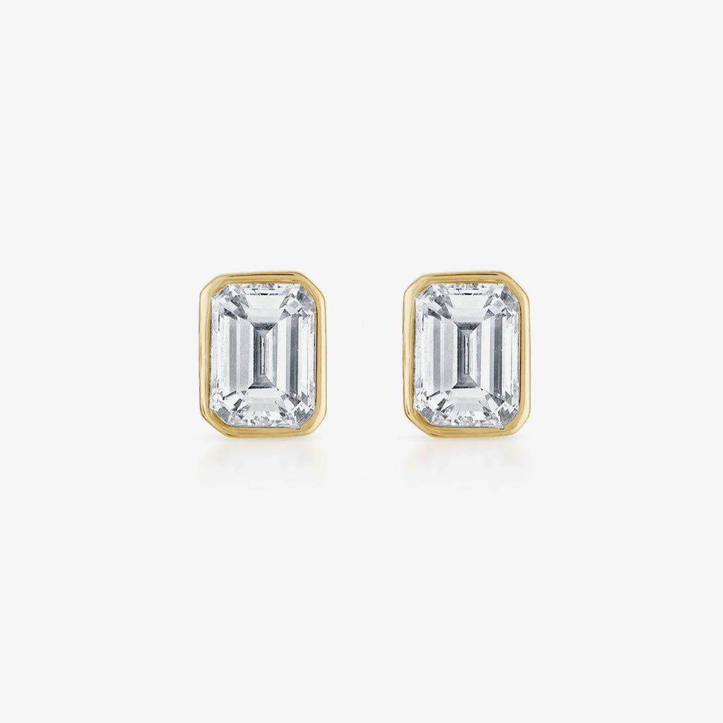 SASHA EMERALD  BAGUETTE EARRINGS