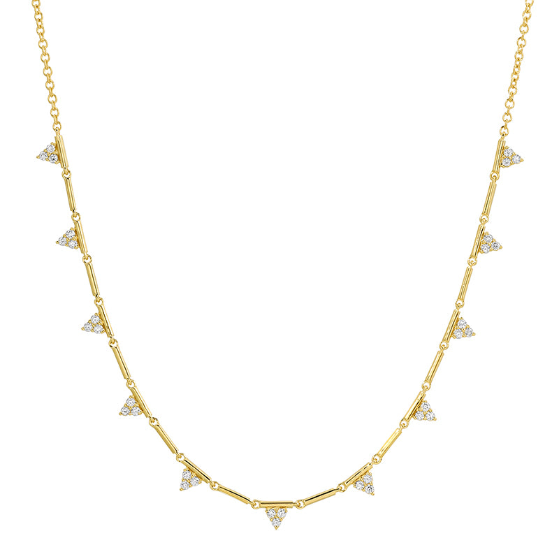 ADDISON  DIAMOND BAR TRIANGLE NECKLACE