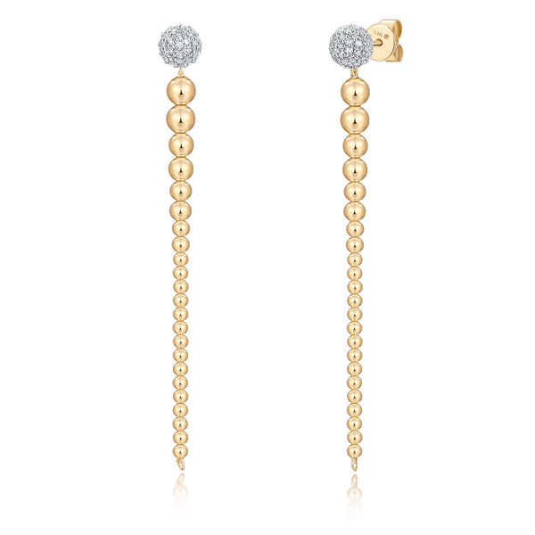 KRISTY BALL DIAMOND DROP EARRINGS