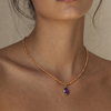 MACKENZIE ROSE PINK STONE NECKLACE