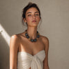DIXIE TIGERS EYE   BEADED NECKLACE