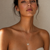 KARAN WHITE ENAMEL BUTTERFLY PENDANT