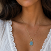 SAMMIE BAMBOO  BEZEL PENDANT  NECKLACE
