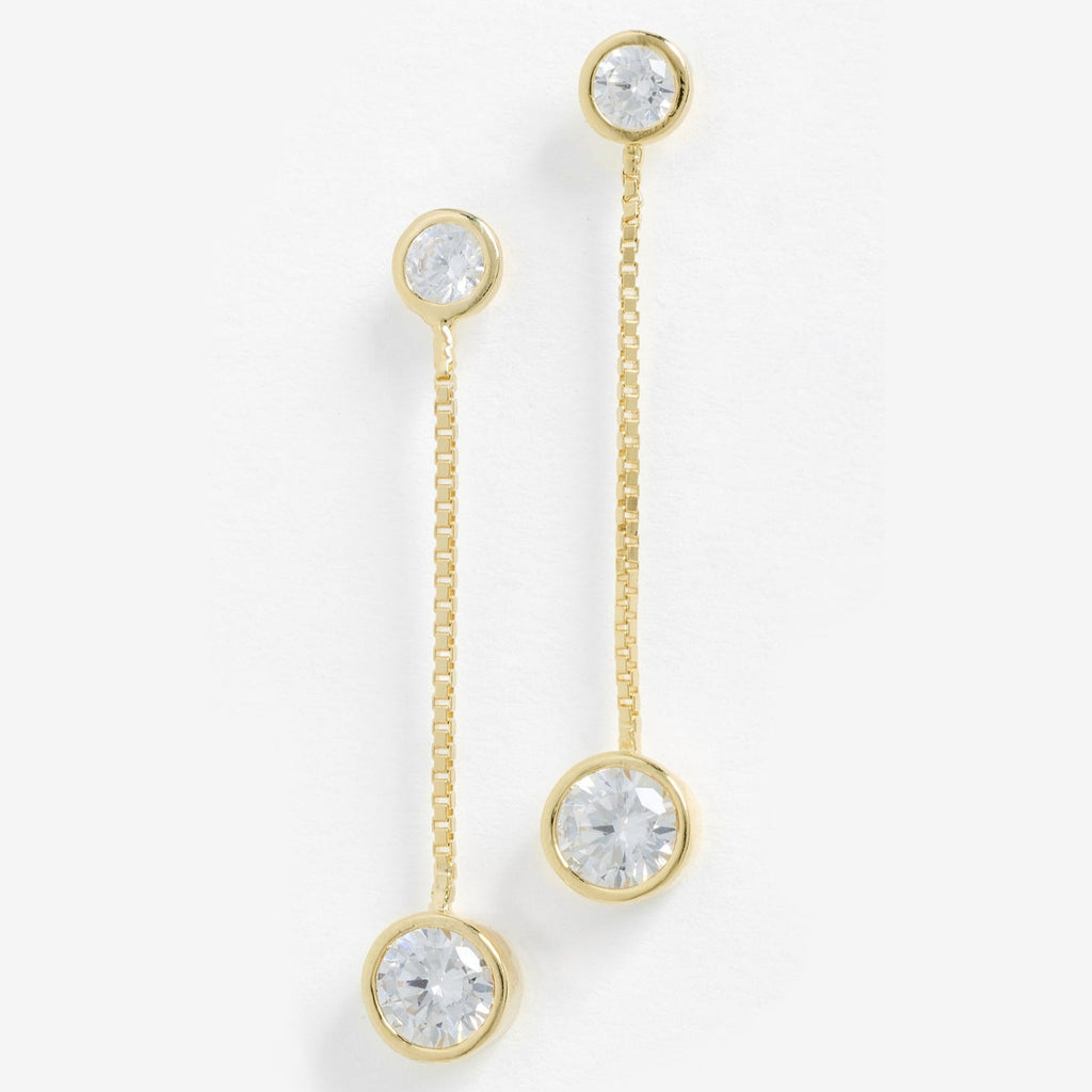 SHASHI SOLITAIRE MOISSANITE DROP EARRINGS