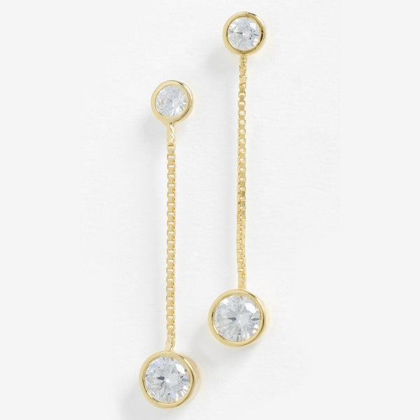 SHASHI SOLITAIRE MOISSANITE DROP EARRINGS