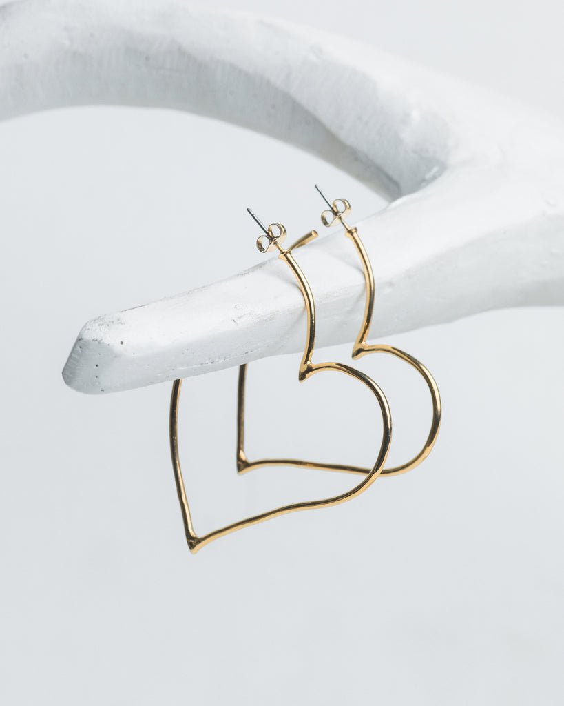 SKYE OPEN HEART HOOP EARRINGS