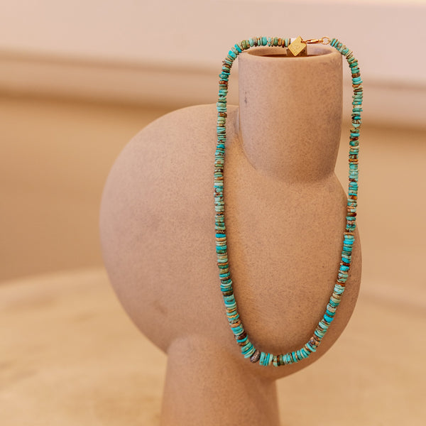 LARSON TURQUOISE BEADED NECKLACE