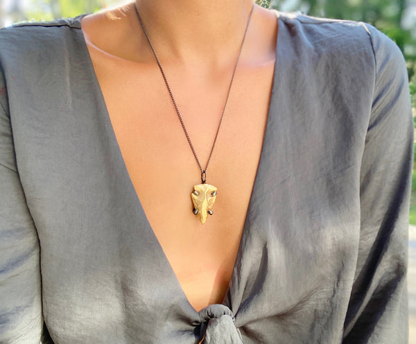 LUCIA MIXED METAL ARROWHEAD PENDANT NECKLACE