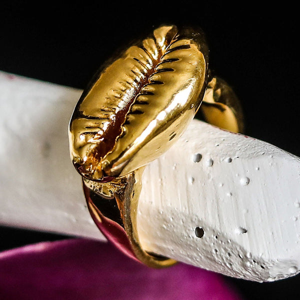 TARA COWRIE SHELL RING