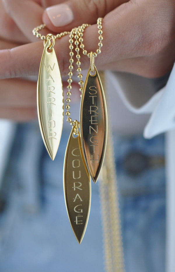 PASSIONATE SURF NECKLACE - STRENGTH  - WARRIOR - COURAGE