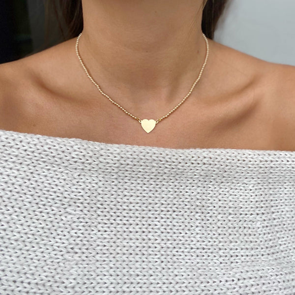 BELLY BEADED HEART NECKLACE