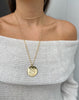 KIRA SNAKE DISC NECKLACE- 1.1/4"