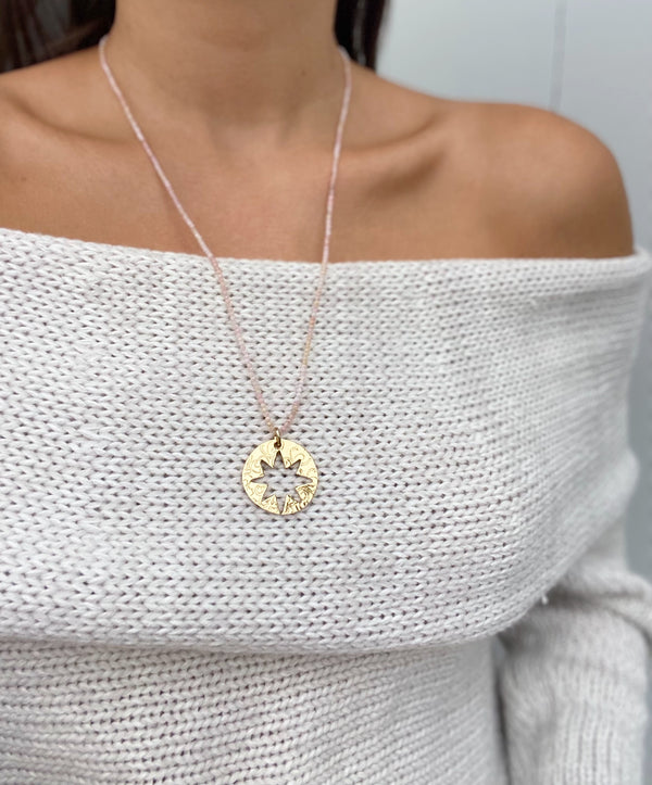 LUNA CUTOUT BURST DISC NECKLACE