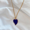 ILSA POINTED 1" ENAMEL HEART NECKLACES