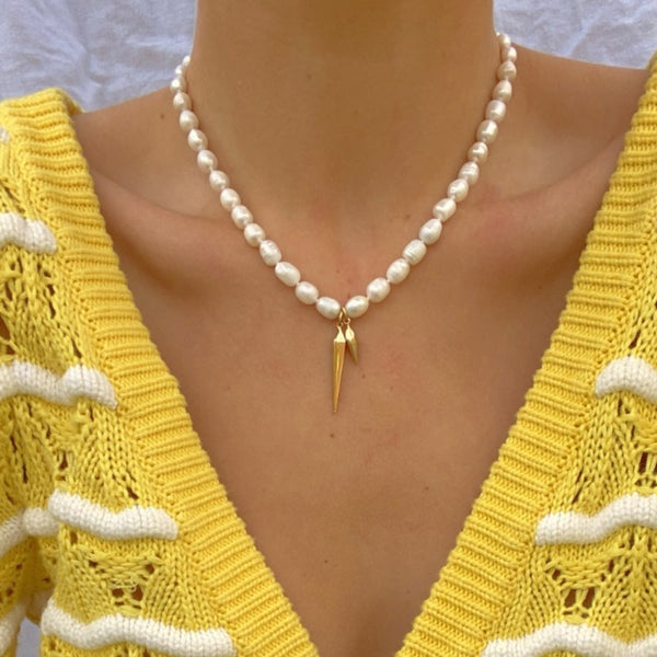 TWO FACED DOUBLE DAGGER NECKLACES