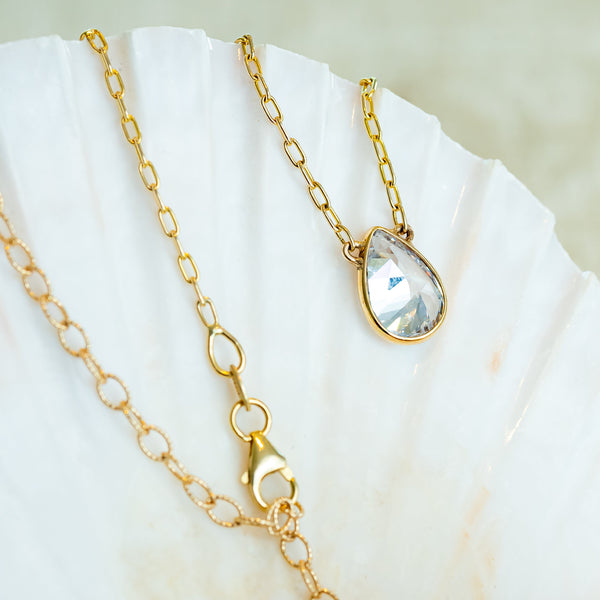 JORDANA PEAR SHAPE NECKLACE